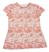 Růžovo-bílé batikované tričko George