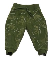 Khaki tepláky s diny Primark