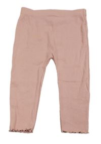 Růžové žebrované legíny George