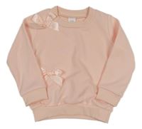 Růžová mikina s mašlemi 