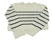 Bílo-černý pruhovaný crop svetr H&M