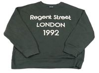 Tmavošedá mikina s nápisem a číslem Zara