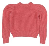 Růžový třpytivý chlupatý svetr Matalan