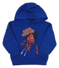 Tmavomodrá mikina se Spidermanem a kapucí Marvel