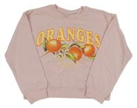 Růžová mikina s pomeranči Name it