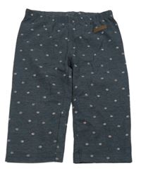 Tmavošedé puntíkaté crop legíny Yigga