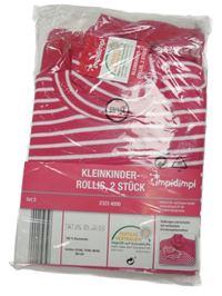 Nové - 2set - 2x rolák - fuchsiový + fuchsiovo-bílý pruhovaný Impidimpi