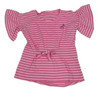 Růžovo-bílá pruhovaná tunika s třešněmi Kids
