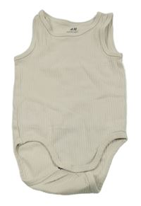 Béžové žebrované body H&M