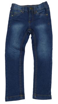 Tmavomodré skinny rifle 