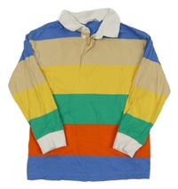 Barevné pruhované polo triko H&M
