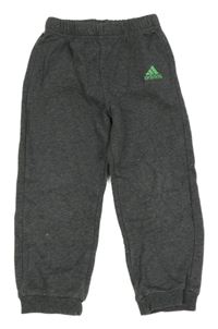 Tmavošedé tepláky s logem Adidas