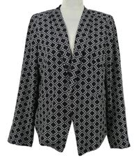 Dámský černo-bílý vzorovaný sakový cardigán M&S