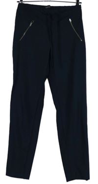 Dámské tmavomodré šusťákové kalhoty Tchibo 