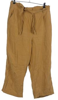 Dámské medové culottes kalhoty s páskem Vero Moda