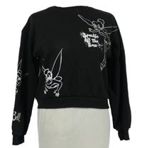 Dámská černá crop mikina se Zvonilkou Disney 