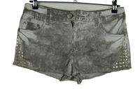 Dámské šedé batikované riflové kraťasy s cvočky Glamorous 