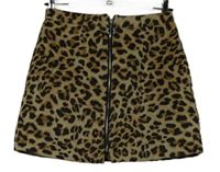 Dámská béžovo-černá vzorovaná propínací sukně Primark 