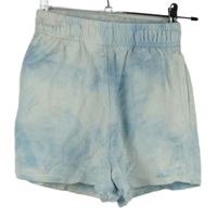 Dámské bílo-světlemodré batikované teplákové kraťasy Pull&Bear 