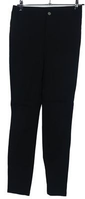 Dámské černé skinny elastické kalhoty Shein 