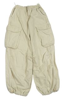 Smetanové cargo cuff kalhoty Zara