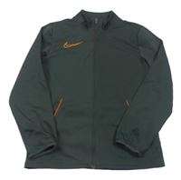 Antracitová sportovní funkční propínací mikina s logem Nike