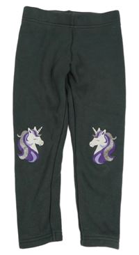 Šedé zateplené legíny s jednorožcem Primark