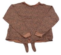 Starorůžová crop mikina s flíčky H&M