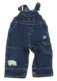 Modré laclové rifle s medvědem OshKosh