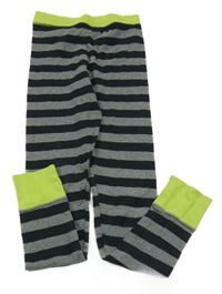 Černo-šedé pruhované spodní kalhoty C&A