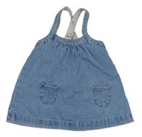 Modré riflové šaty s kapsičkami Kiabi