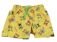 Žluté plážové kraťasy s příšerkami LC Waikiki