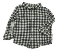 Černo-bílá kostkovaná košile H&M