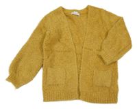 Hořčicový žinylkový cardigan Primark