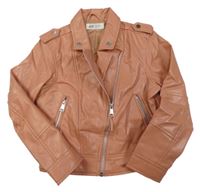 Starorůžová koženková bunda H&M