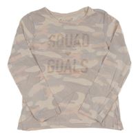 Růžové army triko s nápisem Primark