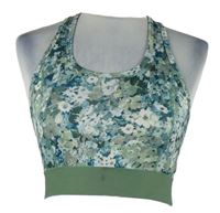 Dámsk khaki crop sportovní top Workout