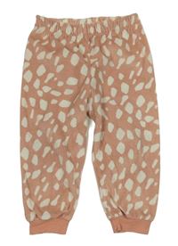 Růžovo-bílé vzorované sametové pyžamové kalhoty Primark