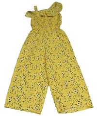 Žluto-černý květovaný culottes overal George