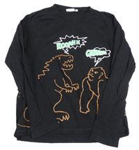 Černé triko s dinosaury