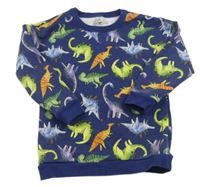 Tmavomodrá mikina s dinosaury Tu