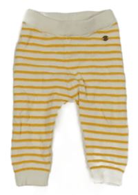 Smetanovo-žluté pruhované pletené tepláky Lupilu