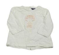 Bílé triko s panenkou Kiabi 