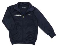 Tmavomodrá sportovní propínací mikina s nápisem Legea