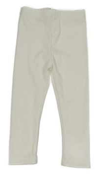 Bílé žebrované legíny SHEIN