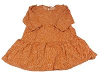 Oranžovo-bílé puntíkaté šaty Next