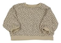 Béžovo-černá vzorovaná oversize mikina George