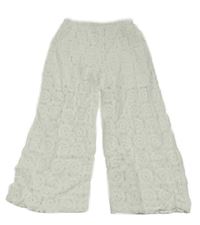 Bílé krajkové palazzo kalhoty Shein