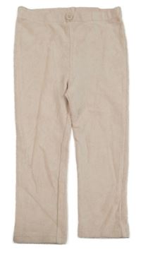 Světlerůžové sametové žebrované legíny H&M