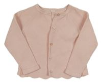 Světlerůžový propínací svetr 